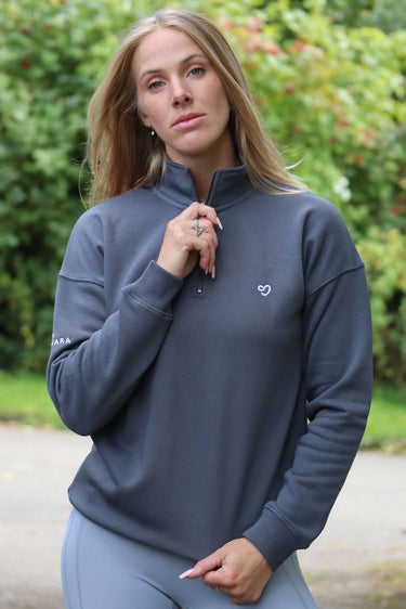Buy Mochara Half Zip Sweatshirt in Charcoal Grey | Online for Equine