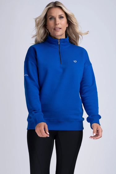 Buy Mochara Half Zip Sweatshirt in Cobalt Blue | Online for Equine