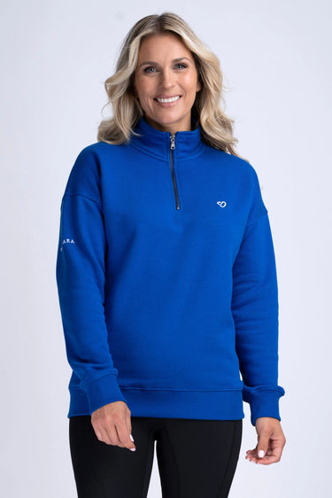 Buy Mochara Half Zip Sweatshirt in Cobalt Blue | Online for Equine