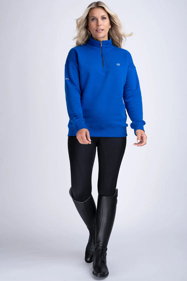 Buy Mochara Half Zip Sweatshirt in Cobalt Blue | Online for Equine