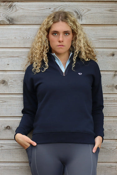 Buy Mochara Half Zip Sweatshirt in Navy | Online for Equine