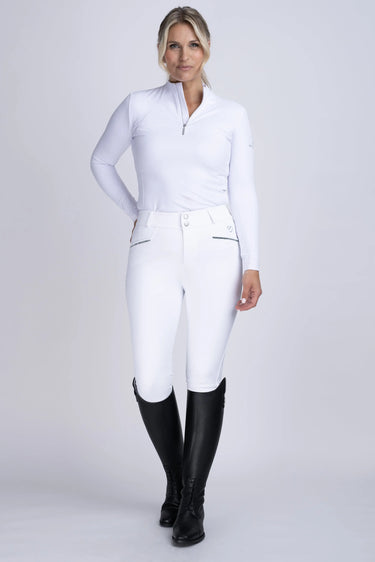Buy Mochara Knee Grip Breeches in Competition White | Online for Equine