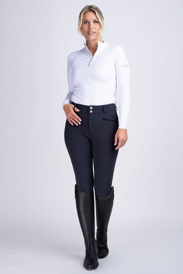 Buy Mochara Knee Grip Breeches in Navy | Online for Equine