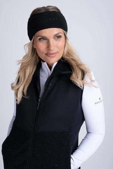 Buy Mochara Luxe Sherpa Reversible Headband Black | Online for Equine