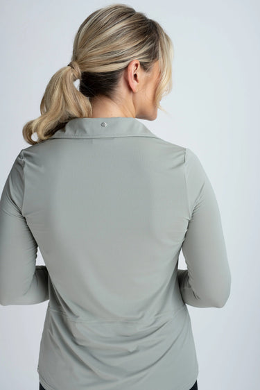 Buy Mochara V Neck Air Tech Long Sleeve Shirt Pistachio | Online for Equine