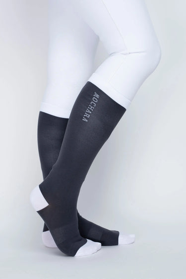 Buy Mochara Long Horse Riding Socks in Charcoal Grey | Online for Equine