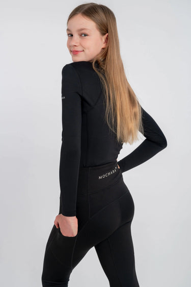 Buy Mochara Technical Base Layer in Black Recycled Young Rider | Online for Equine