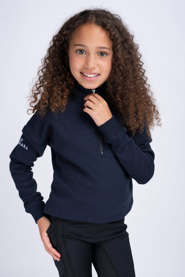 Buy Mochara Half Zip Sweatshirt in Navy Young Rider | Online for Equine
