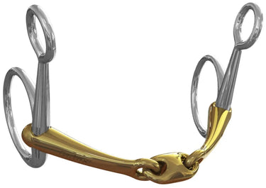 Shires Morso In Gomma Morbida Full Cheek Snaffle Con Anelli Eggbutt, Taglia 5, Acciaio Inox Per Cavalli