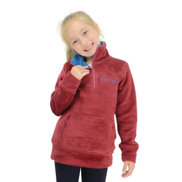 Nina Soft Fleece by Little Rider Deep Red/ Soft Teal| Online For Equine