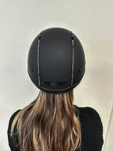 One K Avancé Lux Riding Helmet - Black Swarowski Piping| Online For Equine