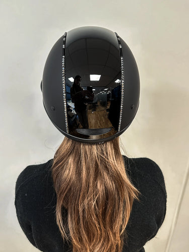 One K Avancé Lux Riding Helmet - Glo Short Sleevedy Top Black Swarowski Piping| Online For Equine