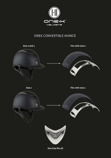 One K Avancé Navy Glossy Convertible Riding Helmet| Online For Equine