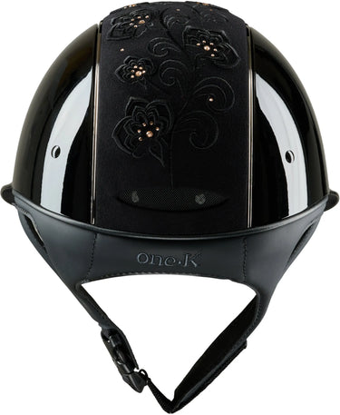 One K Avancé Riding Helmet - Embroidery Top Chrome Piping| Online For Equine