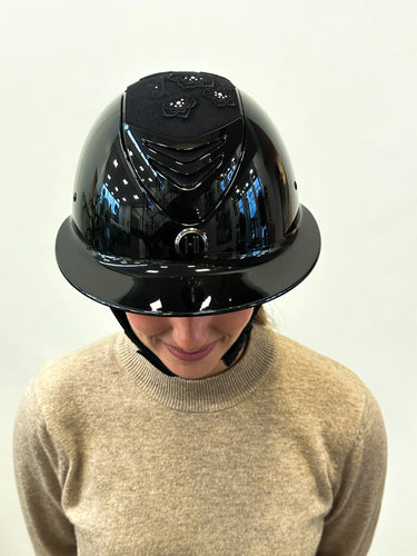 One K Avancé Riding Helmet - Embroidery Top Chrome Piping| Online For Equine