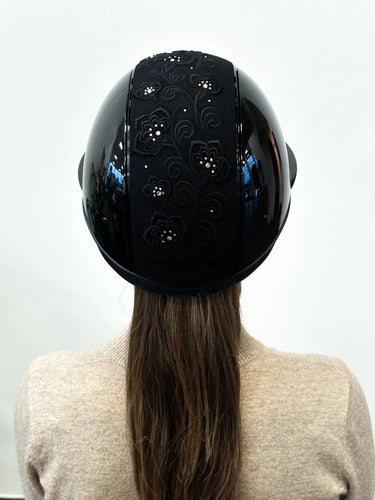 One K Avancé Riding Helmet - Embroidery Top Chrome Piping| Online For Equine