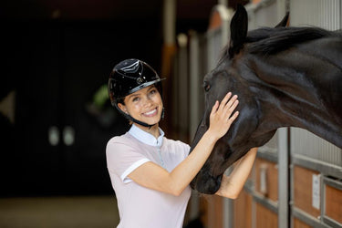 One K Avancé Riding Helmet - Embroidery Top Chrome Piping| Online For Equine