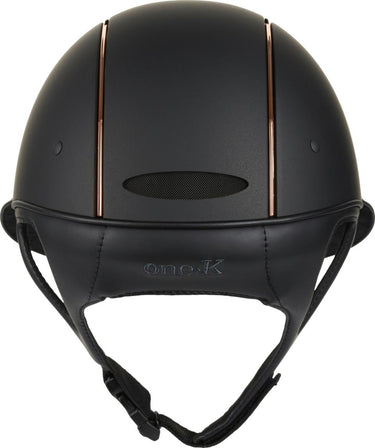 One K Avancé Riding Helmet - Matt Top Rosegold Piping - Black| Online For Equine