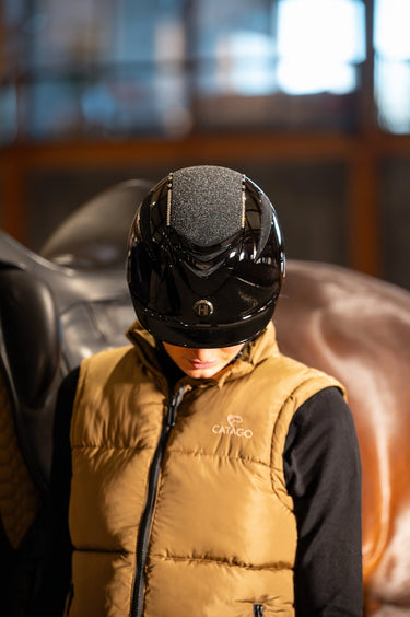 One K Defender Pro Riding Helmet - Glitter Top Swarowski Piping| Online For Equine