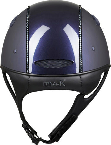 One K Defender Pro Riding Helmet - Glossy Top Swarowski Piping - Navy| Online For Equine