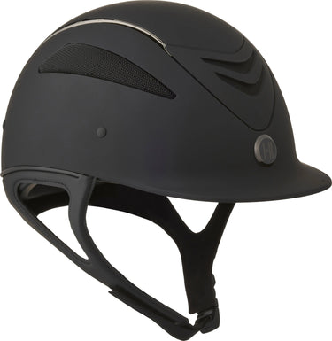 One K Defender Pro Riding Helmet - Matt Top Chrome Piping| Online For Equine