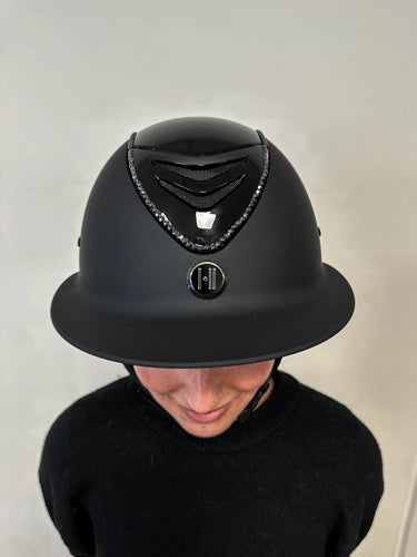One K Mips Avancé Lux Riding Helmet - Glo Short Sleevedy Top Black Swarovski Piping| Online For Equine