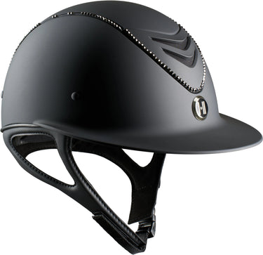 One K Mips Avancé Lux Riding Helmet - Matt Top Black Swarovski Piping| Online For Equine