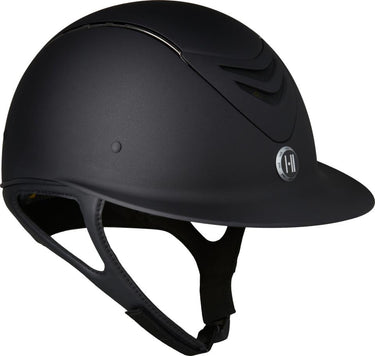 One K Mips Avancé Riding Helmet - Matt Top Chrome Piping - Black| Online For Equine