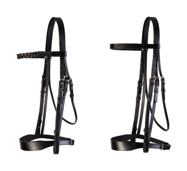 Cameo Equine Brown Hunt Bridle 2 Browbands