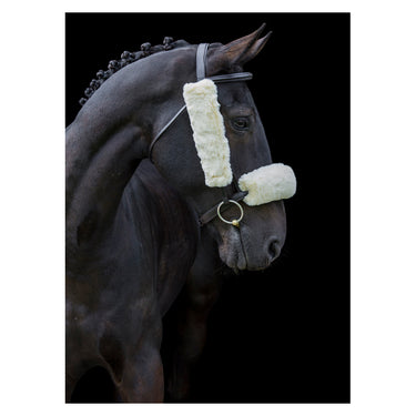 Cameo Equine Cream Synthetic Lambswool Cheekpieces