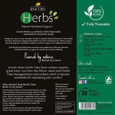 Lincoln Herbs Devil's Claw Root Refill Pouch