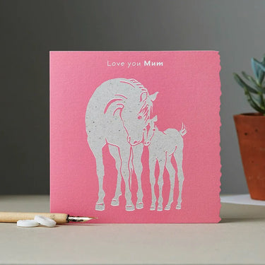 Deckled Edge Colour Block Pony Card