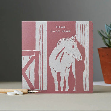 Deckled Edge Colour Block Pony Card