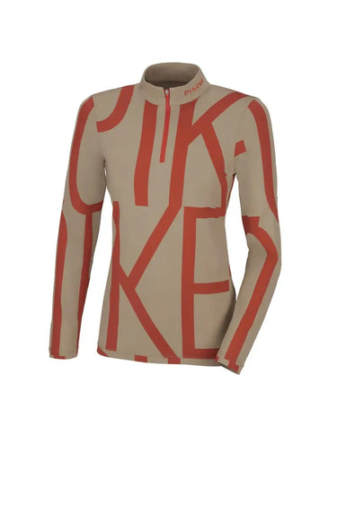 Buy Pikeur Print Ladies Long Sleeved Soft Taupe Base Layer| Online for Equine