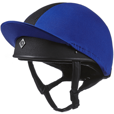Buy the Charles Owen Royal Blue Pro II Plus Lycra Hat Silk | Online for Equine