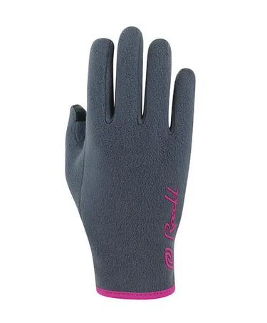 Roeckl Noville Junior Grey Pinstripe/Pop Pink Glove| Online For Equine
