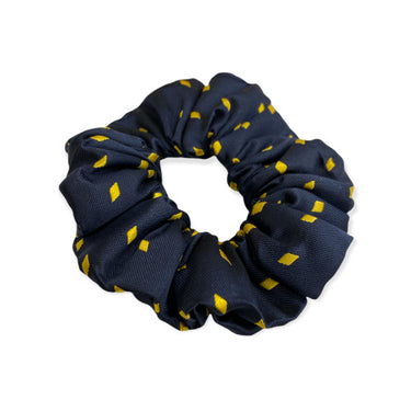 Buy the Equetech Navy/Gold Diamond Hair Scrunchie | Online for Equine