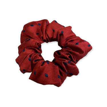 Buy the Equetech Red/Navy Diamond Hair Scrunchie | Online for Equine