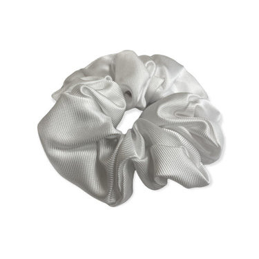 Buy the Equetech White Plain Jacquard Hair Scrunchie | Online For Equine 