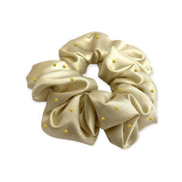 Buy the Equetech Cream/Gold Pin Spot Scrunchie | Online for Equine