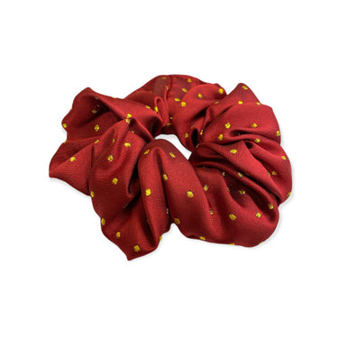 Buy the Equetech Red/Gold Pin Spot Scrunchie | Online for Equine