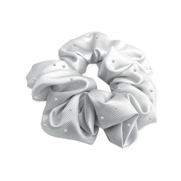 Buy the Equetech White/Silver Pin Spot Scrunchie | Online for Equine