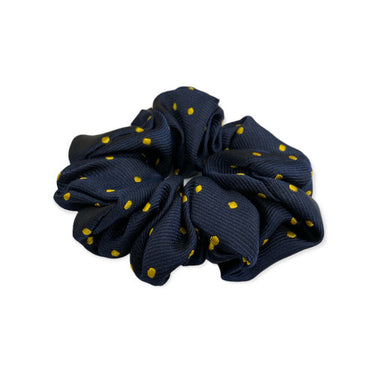 Equetech Navy/Gold Polka Dot Hair Scrunchie | Online for Equine