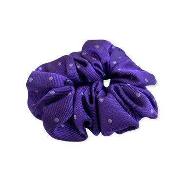Buy the Equetech Purple/Lilac Polka Dot Hair Scrunchie | Online for Equine