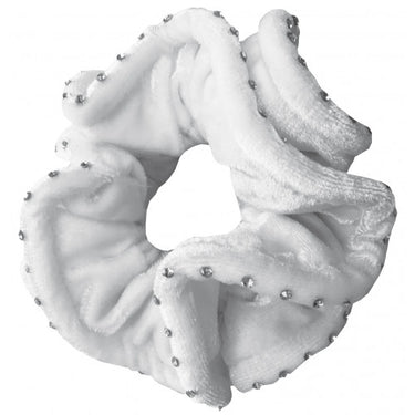 Buy the Equetech White Crystal Velvet Scrunchie | Online for Equine