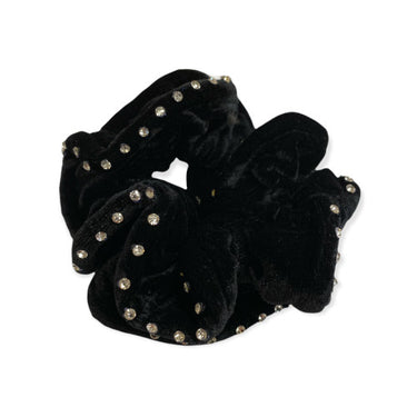 Buy the Equetech Black Crystal Velvet Scrunchie | Online for Equine