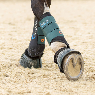 Buy the Shires ARMA Air Motion Green Brushing Boots | Online for Equine
