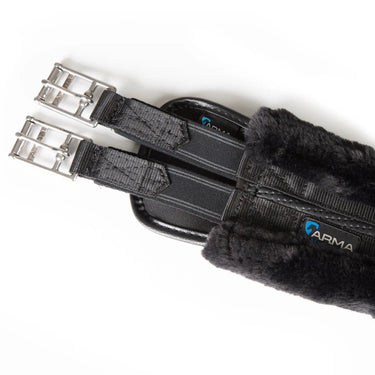 Buy Shires ARMA Black SupaFleece Anatomical Girth with Elastic | Online for Equine
