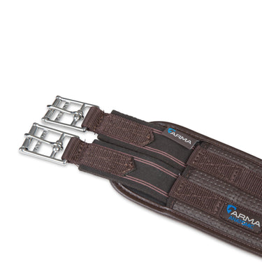 Buy the Shires ARMA Brown Anti-Chafe Contour Girth with Elastic | Online for Equine