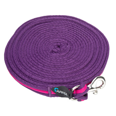 Shires ARMA Cushion Web Lunge Line Magenta/Plum| Online For Equine